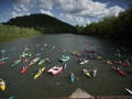 Racers assemble on the Cheat River